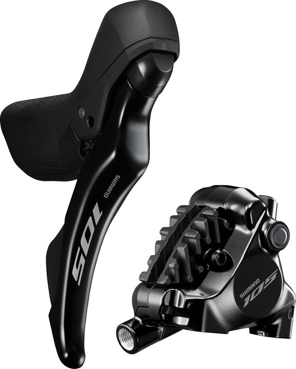 Actual product image Shimano disc brake set 105 BR-R7170 with ST-R7120 rear black (Rear brake, Brake kit, 2)