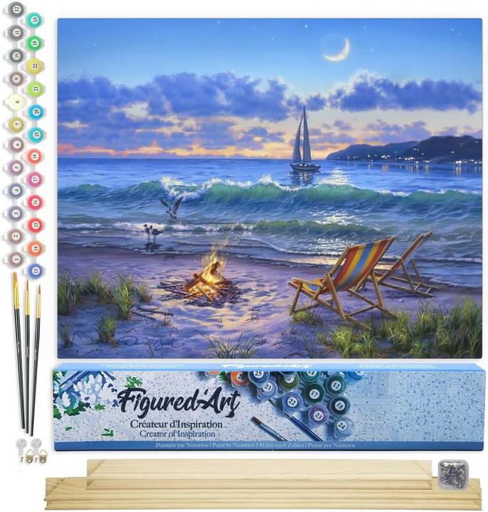 Produktbild Figured'Art Malen nach Zahlen - Abendlicher Strandausblick