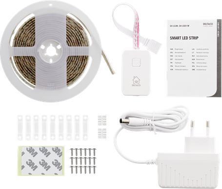 Actual product image Deltaco LED strip, 3 meter, RGB, 2700K-6500K, white (Multicoloured, 300 cm, Indoor, Outdoor)