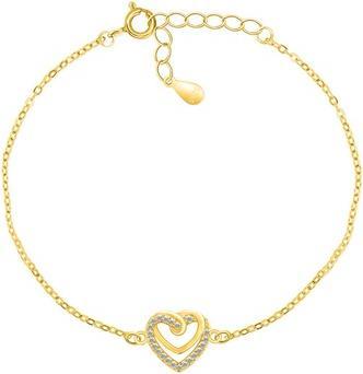 Produktbild Brilio Silver - Romantic gold plated heart bracelet BRC62Y