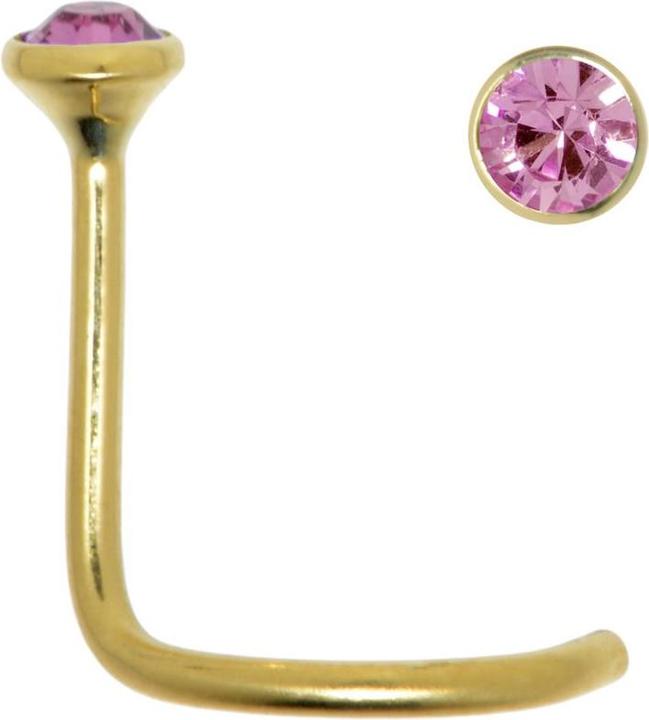 Produktbild Bijouteria Nasenpiercing (Gold, Kristall)