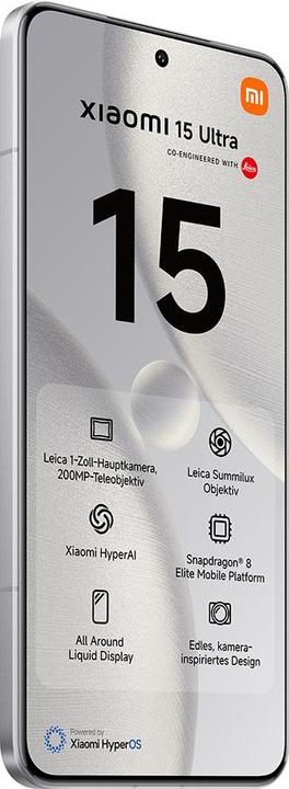 Immagine prodotto Xiaomi 15 Ultra + Scooter elettrico 4 Pro Plus CH-Edizione Pacchetto di lancio (512 GB, Bianco, 6.73", Doppia SIM, 50 Mpx, 5G)
