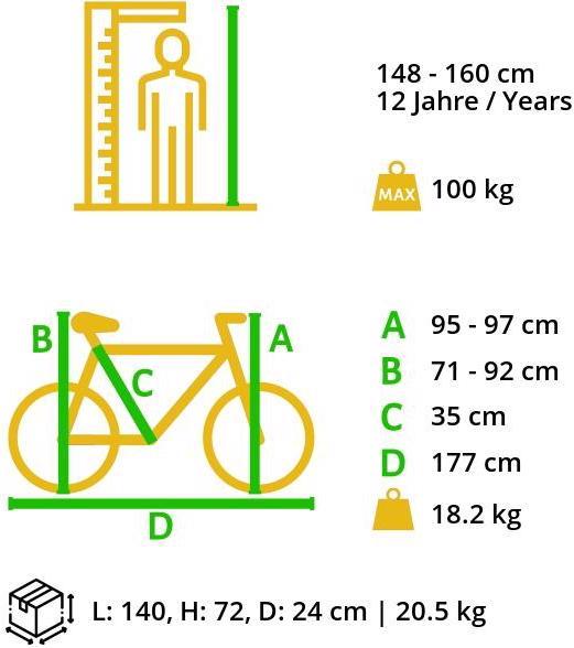 Actual product image Bikestar Hardtail mountain bike (36 cm)