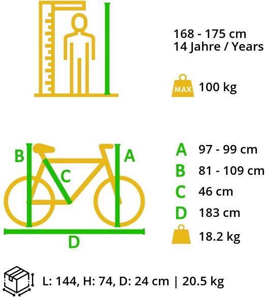 Actual product image Bikestar Hardtail mountain bike (46 cm)