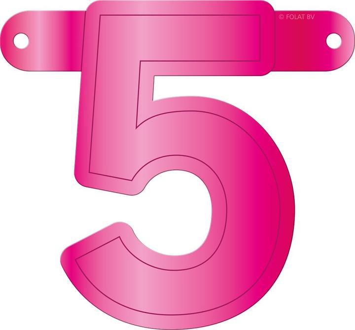 Produktbild Folat Banner mit 5 Buchstaben magenta