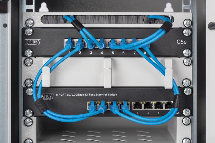 Immagine prodotto Digitus RackRAL 7035 DN-10 05-U (6 HE, Portapacchi da 10 pollici)