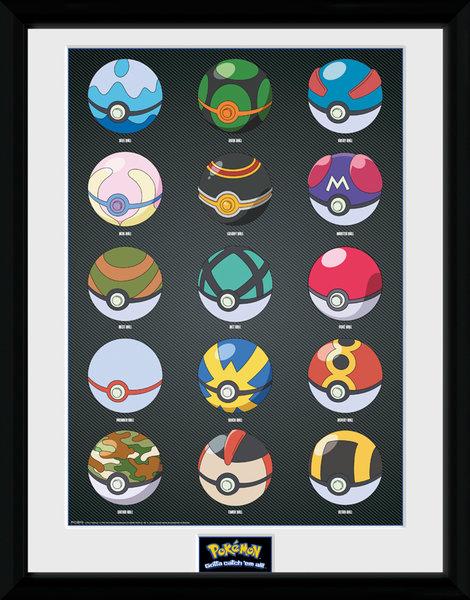 Immagine prodotto GB Eye Pokemon Framed Poster - Pokeballs (30 x 40 cm)