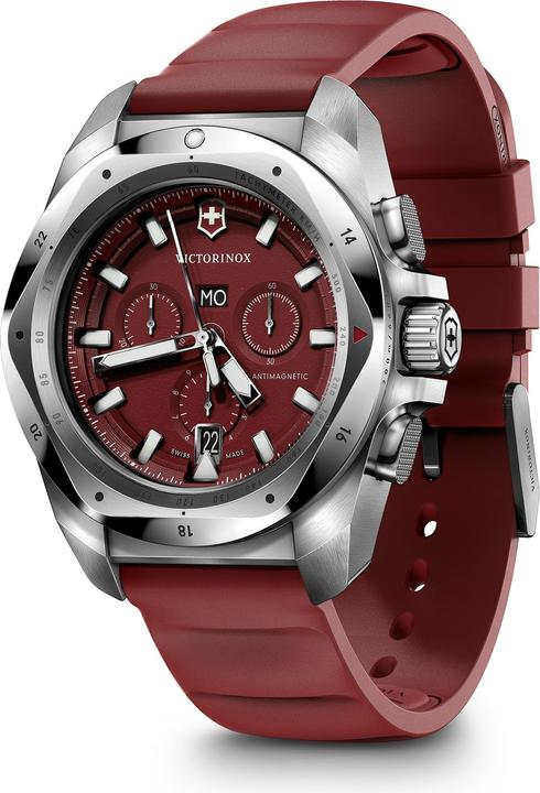 Produktbild Victorinox I.N.O.X. Chrono 43, SIR, RED dial,RED rubber str (Chronograph, Taucheruhr, 43 mm)