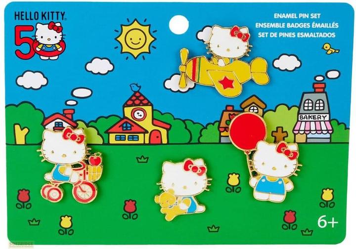 Actual product image Loungefly Hello Kitty by pin badge pin set of 4 50th Anniversary 3 cm