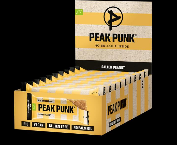 Image du produit Peak Punk Bio Oat Flapjack (Cacahuètes salées, 12 pcs, 720 g)