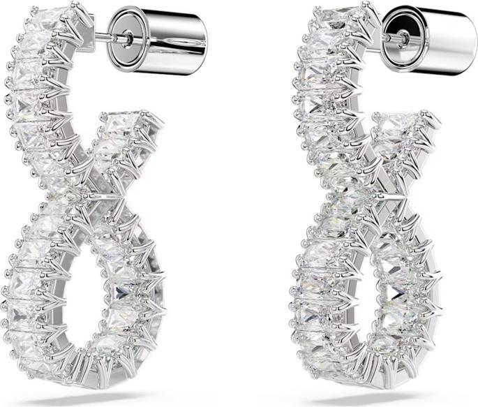 Immagine prodotto Swarovski Orecchini a cerchio Hyperbola infinity bianchi (Metallo Swarovski)