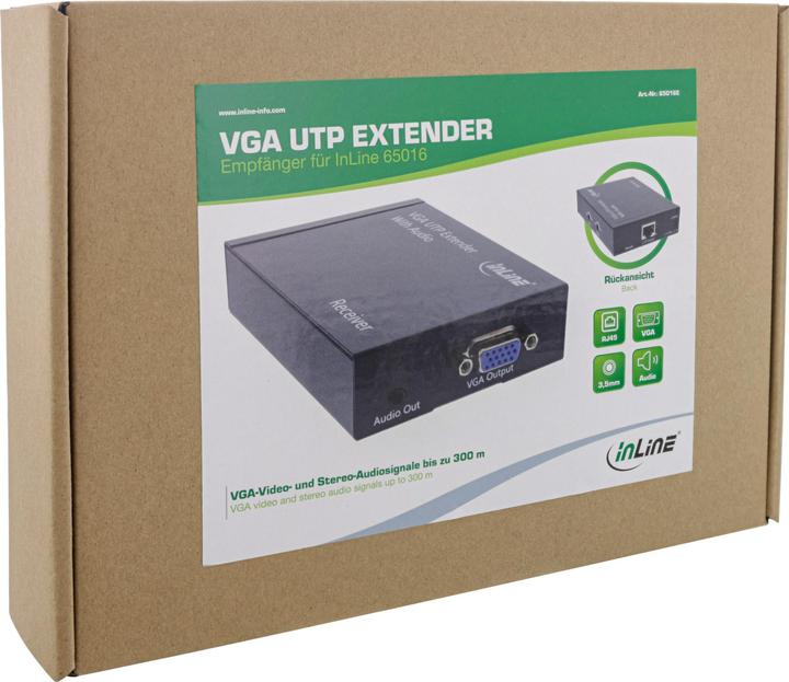 Actual product image InLine VGA Extender/Receiver via UTP