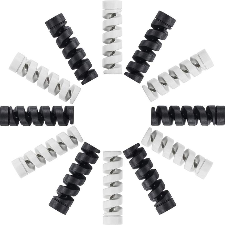 Immagine prodotto Apfelkiste Silikon Kabel Spirale Flexibler Kabel Bruchschutz Knickschutz Halter Kabelschoner (4er Set) (Foro cavo, 6 cm)