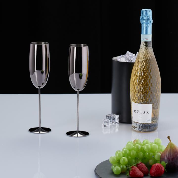 Produktbild Relaxdays 4x Sektgläser (25 cl, 4 Gläser, Sektgläser)