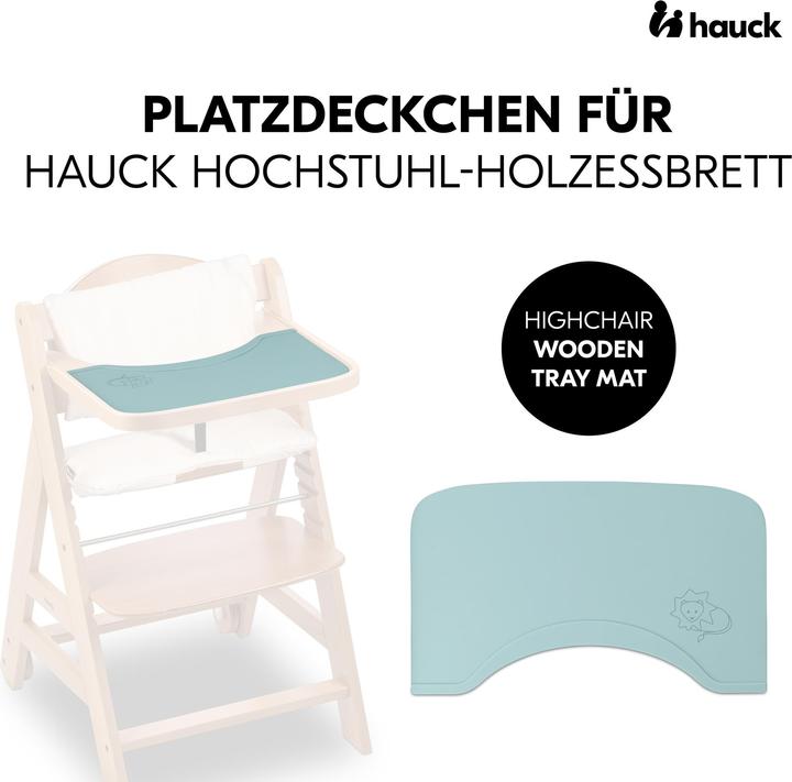 Actual product image Hauck Highchair Wooden Tray Mat Lion Mint
