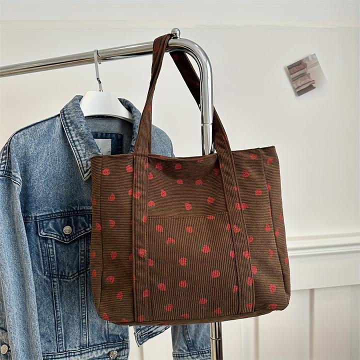 Actual product image Only-Bags.Store Grosse Kapazität Mode Casual Tote Bag, süsse Umhängetasche mit einfachem Tragegriff, vielseitige