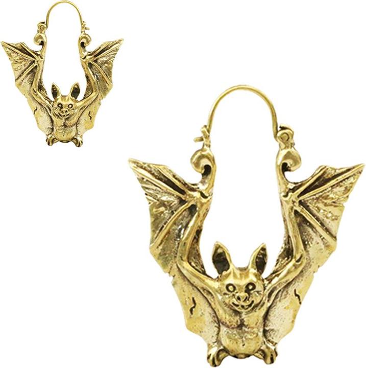 Produktbild Star Piercing Ohrring vergoldet Fledermaus (Messing)