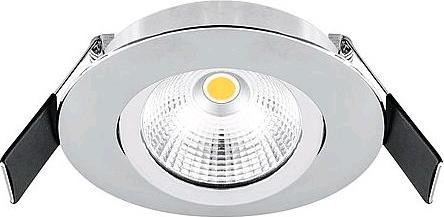 Actual product image EVN E44061302 stainless steel look LED recessed spotlight IP44 3000K 6W (682 lm)
