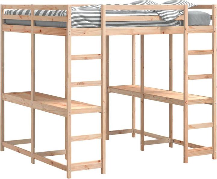 Produktbild VidaXL Hochbett mit Schreibtisch & Leiter (180 x 200 cm)