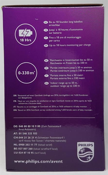 Productafbeelding Philips Avent Audio Advanced (Babyfoon Audio, 330 m)
