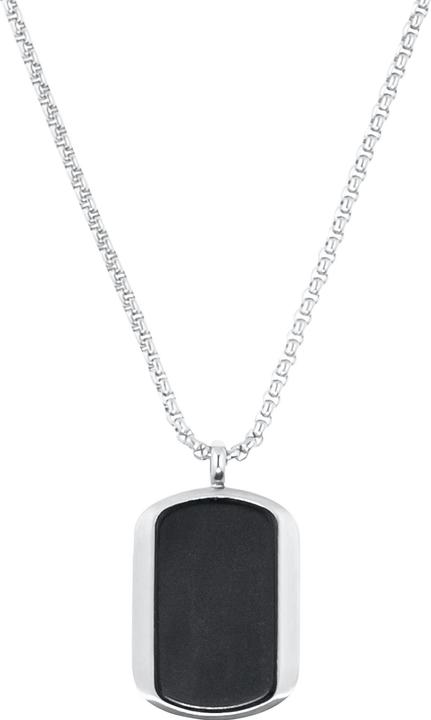 Produktbild S.Oliver Halsschmuck für Herren, Stainless Steel, Achat (Edelstahl, 55 cm)
