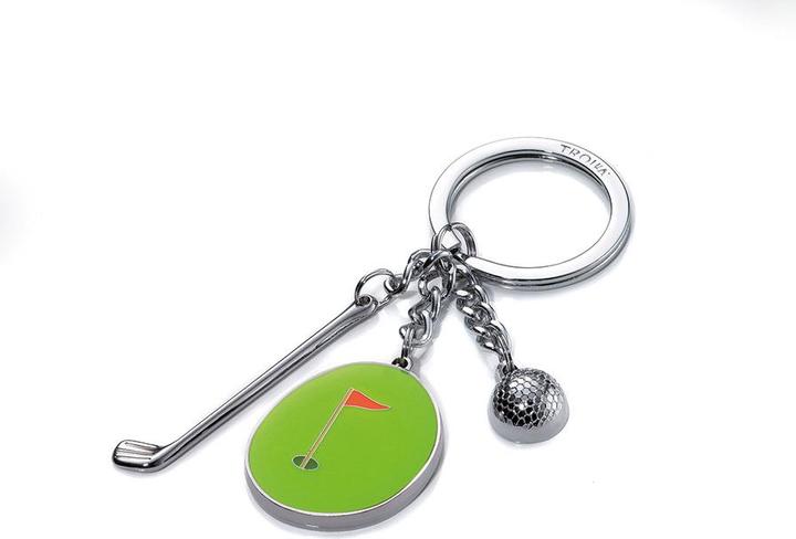 Actual product image Troika HOLE IN ONE Porte-clés 3 breloques golf, gris brillant/vert