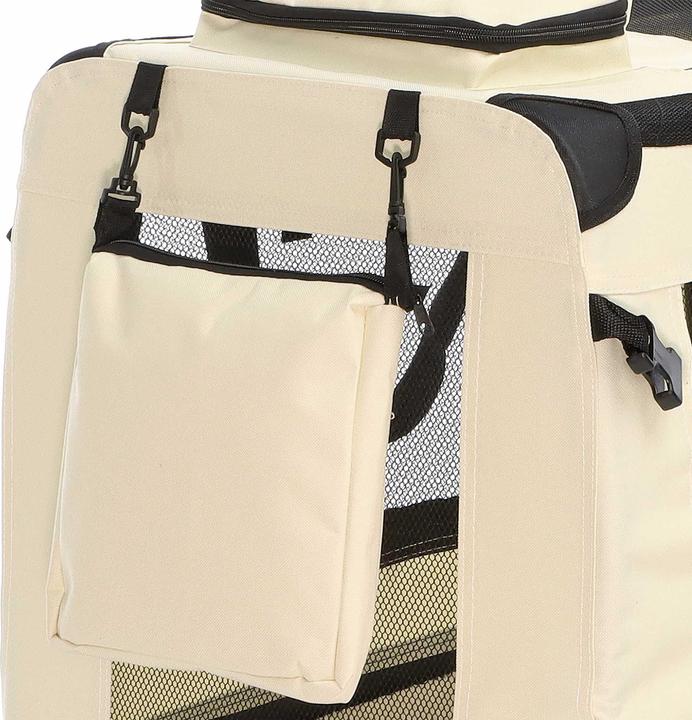 Immagine prodotto Wiltec Fudajo Scatola da trasporto XXXL pieghevole Beige 100x69x69cm Scatola per cani Scatola da viaggio (Cane, Pieghevole)