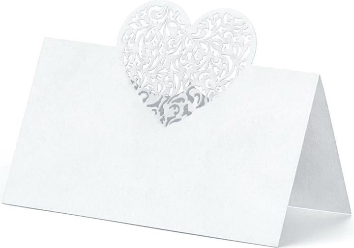 Immagine prodotto Partydeco Segnaposto - Cuore bianco (10 pz)
