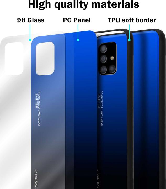 Actual product image Cadorabo Bumper Case for Samsung Galaxy A51 5G TPU 2 Farben Glas (Samsung Galaxy A51 5G)