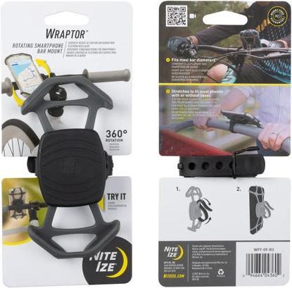 Actual product image Nite Ize Wraptor Mobile Phone Stand Black