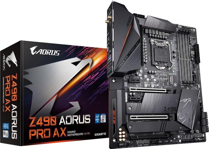 Image du produit Gigabyte Z490 Aorus Pro Ax (LGA 1200, Intel Z490, ATX)