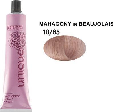 Actual product image Subrina Professional Unique Permanent Hair Dye 1065 Light Blonde Mahogany - 100 Ml (1065 Light Blonde Mahogany)