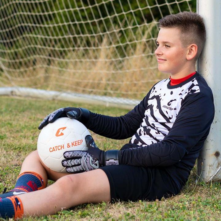 Produktbild Catch & Keep Fussballhandschuhe Kralle Splash Gr. 3 Grau Torwart Keeper Goalie Handschuhe (3)