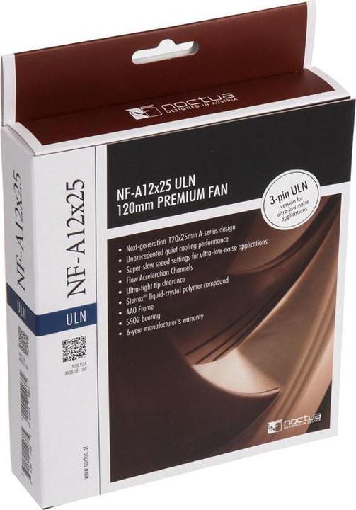 Actual product image Noctua NF-A12x25 ULN fan (120 mm, 1 x)