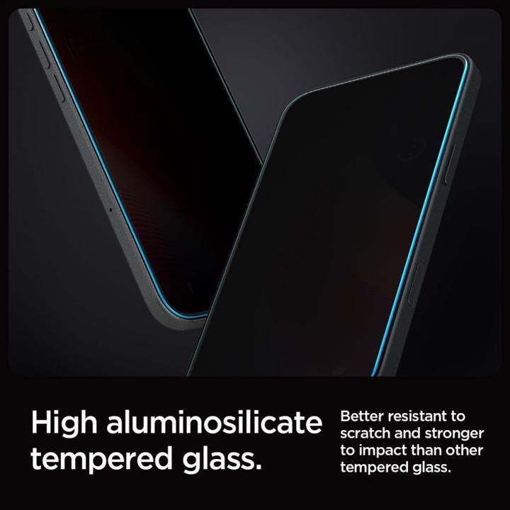 Actual product image Spigen Glas.Tr ”Ez Fit” 2-Pack forfor iPhone 16 Pro Max 6,3" privacy (2 Piece, Apple iPhone 16 Pro Max)