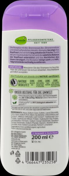 Immagine prodotto dm alverde Shampoo Antigrasso Ortica Biologica, Melissa Biologica (200 ml, Shampoo liquido)