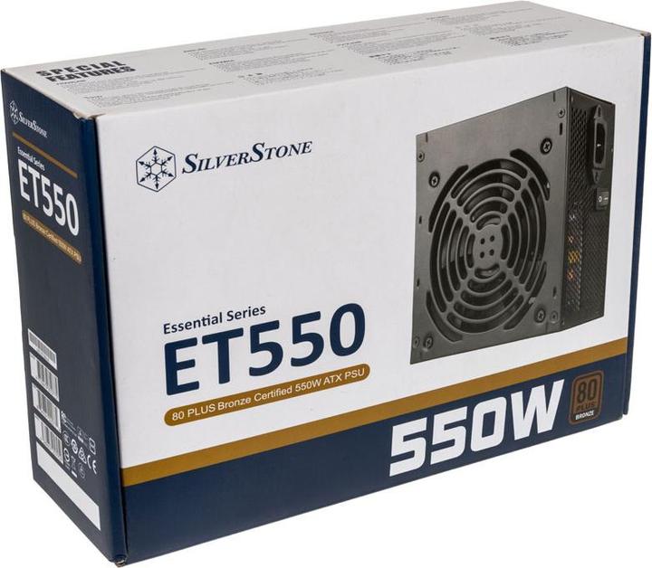 Actual product image Silverstone SST-ET550-B v1.2 ATX Power Supply 80 PLUS Bronze - 550 Watt (550 W)