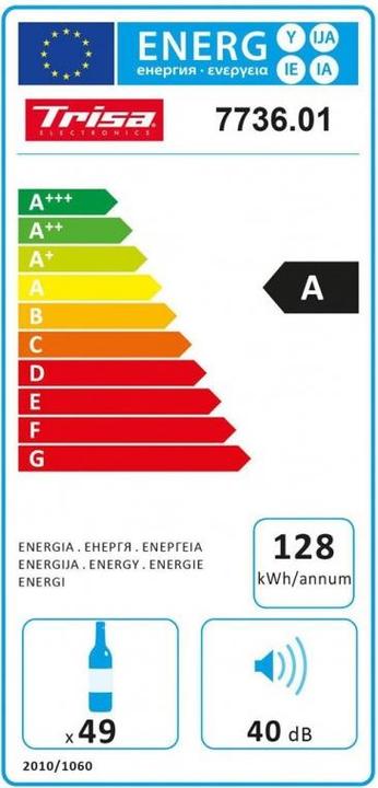 Energie-Label Trisa Edelwein-Klimaschrank
