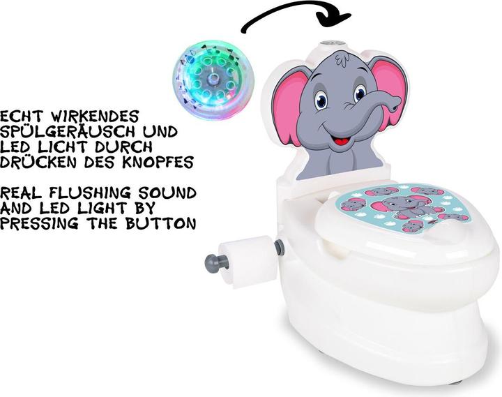 Image du produit Jamara Mes petites toilettes Eléphant avec son de chasse d'eau et support de papier toilette