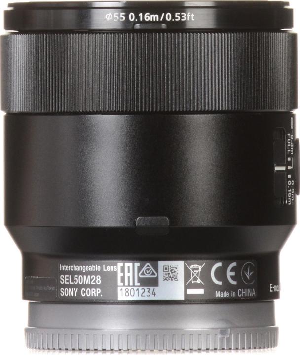 Actual product image Sony FE 50mm f/2.8 Macro (Sony E, APS-C / DX, full size)