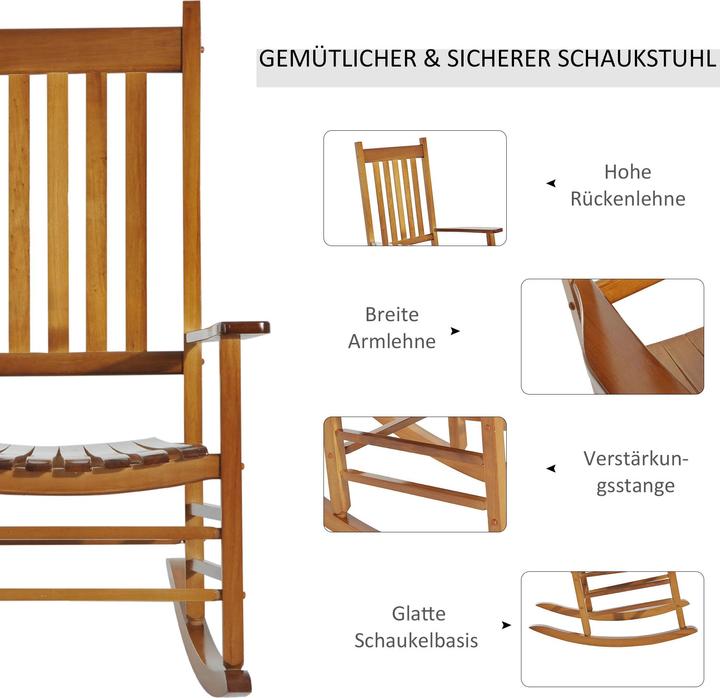 Actual product image Outsunny Rocking Chair with Armrest