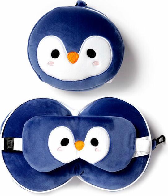 Immagine prodotto Puckator Pinguino di peluche Relaxeazzz (Cuscino per testa e collo)