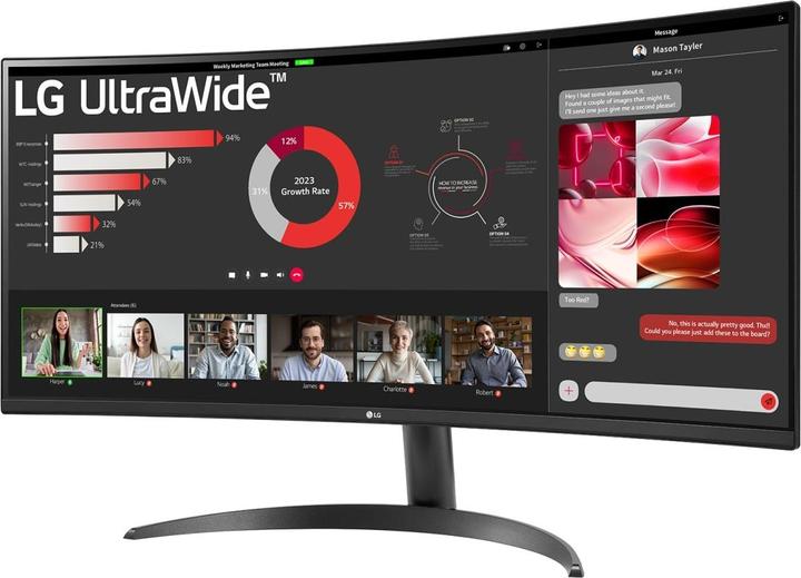 Actual product image LG UltraWide 34WR50QC-B (3440 x 1440 pixels, 34")