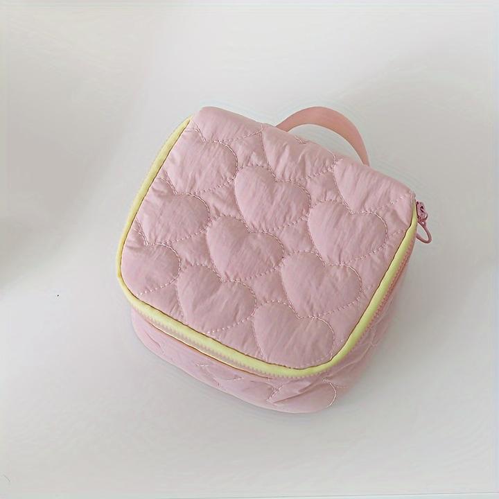 Only-Bags.Store Love Heart Schminktasche, grosse Kapazität tragbare Reise Handtasche Kulturtasche