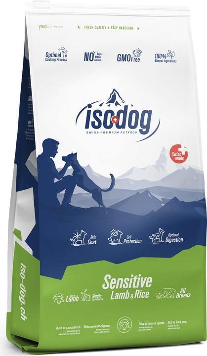 Actual product image Iso-dog Sensitive Lamb&Rice dry food from Switzerland (Adult, 1 pcs., 3000 g)