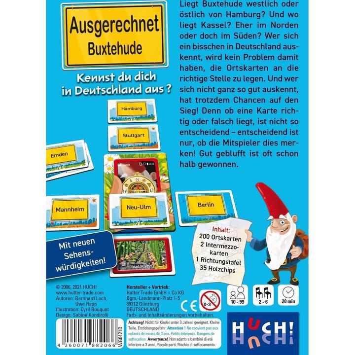 Produktbild 882066 - Ausgerechnet Buxtehude - Kartenspiel, 2-6 Spieler, ab 10 Jahren (DE-Ausgabe) (Deutsch)