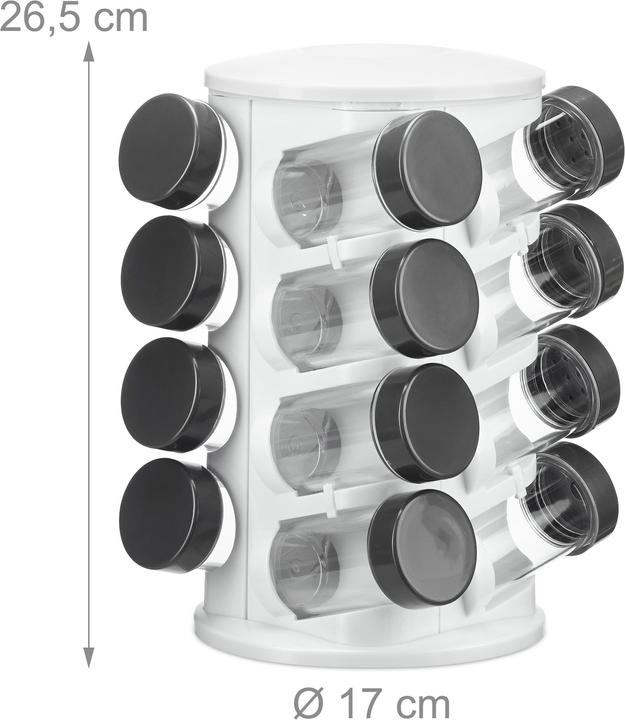 Actual product image Relaxdays Spice Rack with 16 Jars