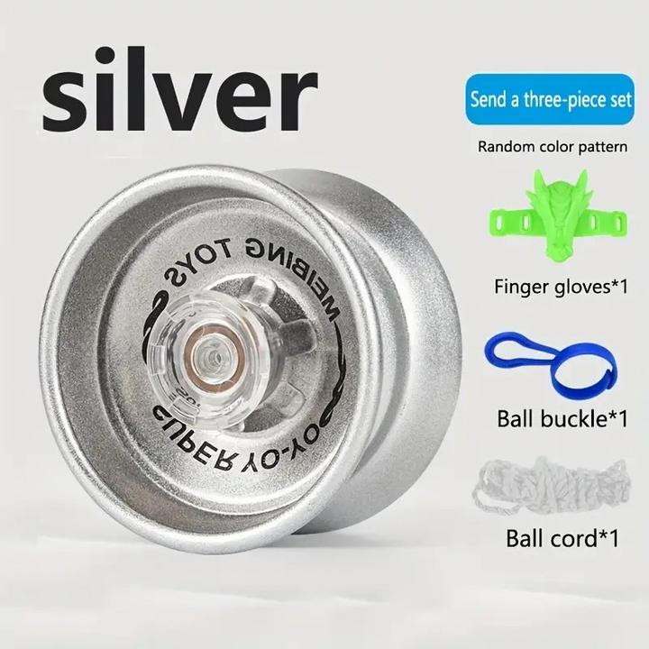 Image du produit The Toy Company YoYo Metallic avec roulement à billes et accessoires Argent