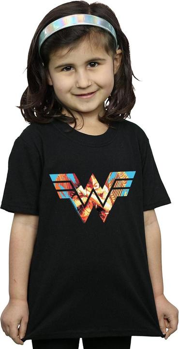 Actual product image Girls Wonder Woman 84 Symbol Crossed Arms Cotton T-Shirt (140, 146)