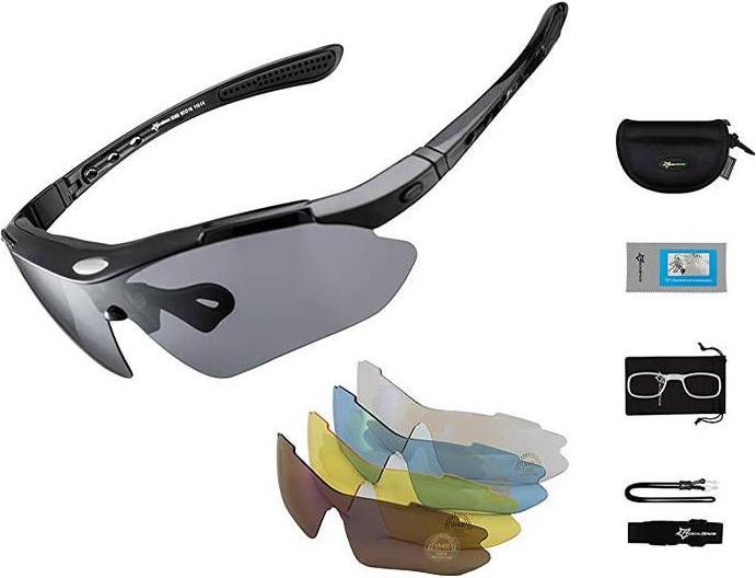 Actual product image Rockbros Polarised cycling glasses 10003 (black) (Black, Black)